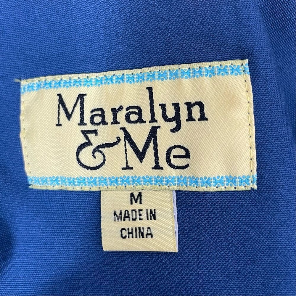 NEW Maralyn & Me Moto Peacock Blue Zipper Short Jacket Size Medium - Picture 4 of 4